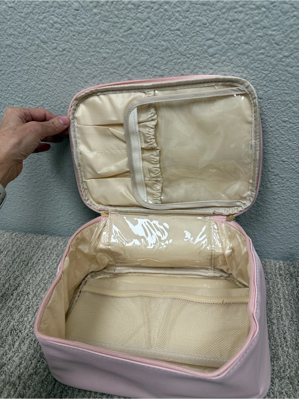 Light Pink Cosmetic Travel Case